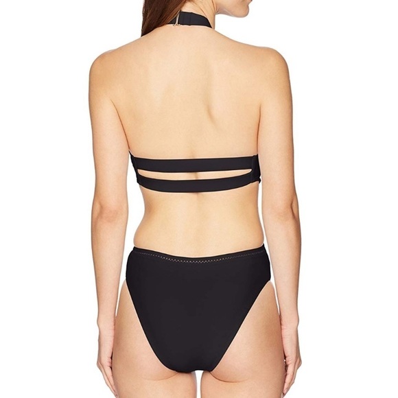 LUCKY Brand Garden Plunge High Neck One Piece - Picture 2 of 4